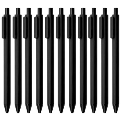 Kaco Gel Pens, 0.5 mm Fine Point, Black Ink 10 Count, Quick Dry Smooth Writing, Aesthetic Office Supplies Refillable Retractable - color: 0.5mm 10 PCS Black