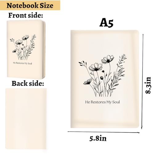 Encouraging Christian Hard Shell Journal Notebook, Bible Verse Gifts for Women, College Ruled Notebook, Inspirational Hardcover Notebooks, Journals for Writing Planner Note Taking (5.8 x 8.3) - color: Multi 1155