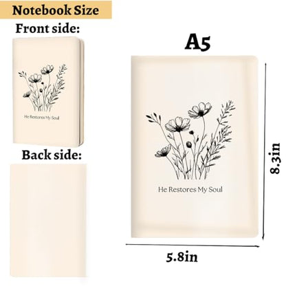 Encouraging Christian Hard Shell Journal Notebook, Bible Verse Gifts for Women, College Ruled Notebook, Inspirational Hardcover Notebooks, Journals for Writing Planner Note Taking (5.8 x 8.3) - color: Multi 1155