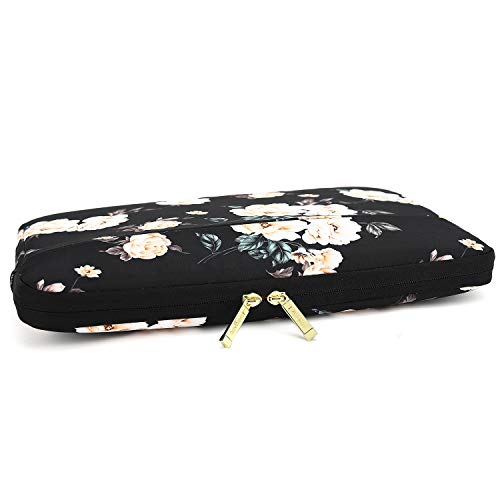 KAYOND 15 inch Laptop Sleeve, Compatible with MacBook pro 15.4 ，MacBook Air 15.4 MacBook pro 16 and 15.6 inch Notebook Computer, Water Repellent Laptop Bag,Shockproof case(15-15.6 inch, Black Peony) - color: Black Peony, size: 15-15.6 inch
