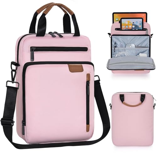 12.9 Inch Tablet Sleeve Bag, Padded Carrying Case for 13" iPad Air M4 M3 M2 2026-2024, iPad Pro M5 M4 M2 M1, Samsung Galaxy Tab S9 FE+/S9+/S8+/S7 FE/S7+ 12.4" 2022/2023, Surface Laptop Go 12.4" - color: Pink, size: 12.9 Inch