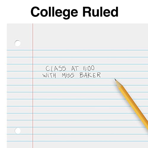STAPLES College Ruled Filler Paper, 5.5” x 8.5”, 100 Sheets/Pack - style: 100 Pack