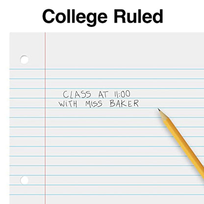 STAPLES College Ruled Filler Paper, 5.5” x 8.5”, 100 Sheets/Pack - style: 100 Pack