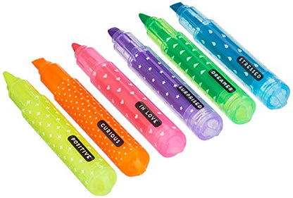 Legami - Set of 6 mini highlighters Teddy's Mood, 6 pieces (1 pack)