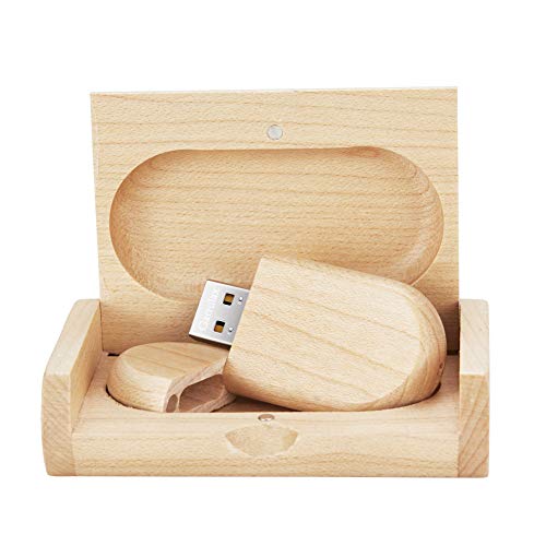 USB Flash Drive, Wooden 8GB / 16GB / 32GB USB2.0 USB Memory Stick Date Storage Pendrive Thumb Drive(32GB, Ellipse Maple) - color: Ellipse Maple, size: 32GB