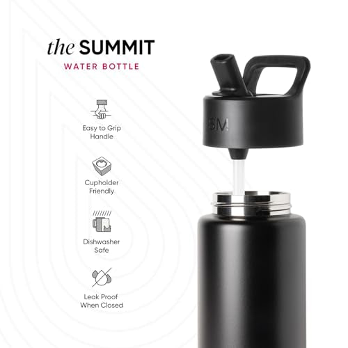 Simple Modern Kids Water Bottle with Straw Lid | 14oz Insulated Stainless Steel Kids Tumbler & Spill Proof Toddler Cup for School, Girls, Boys | Summit | Pink Ballerina - color: -Pink Ballerina, size: 14 Ounces