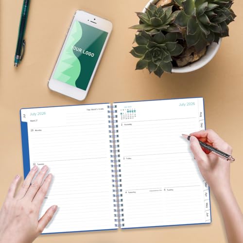 2026-2027 Planner - Planner 2026-2027 from July 2026 - June 2027, Weekly & Monthly Planner Spiral Bound with 12 Monthly Tabs, Inner Pocket, 6.4" x 8.5", Blue - color: Blue, size: 6.4" x 8.5"