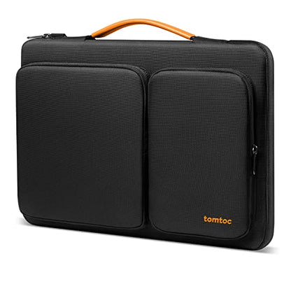 tomtoc 360 Protective Laptop Case for 13-inch New 2026 MacBook Air M5/A3449, M4/A3240, M3/A3113, M2/A2681, M1/A2337, MacBook Neo A18 Pro, 13-in Surface Pro 11th AI PC, Water-Resistant Carrying Bag - color: Black, size: 13 inch