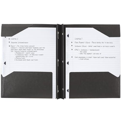 Five Star 2-Pocket Folder, Plastic Folder with Stay-Put Tabs and Prong Fasteners, Holds 8-1/2" x 11" Paper, Black (72113) - color: Black, size: 1 Count (Pack of 1)