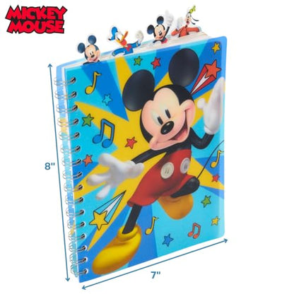 Innovative Designs Disney Mickey Mouse Journal Notebook, Spiral Bound, 96 Lined Pages, 8 x 7 inches, Blue - style: Mickey Mouse - Blue