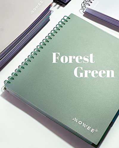 5 Subject Notebook - Spiral Notebook, College Ruled Notebook With Dividers Pocket, Tabs, 11" Ruler, 200 Pages