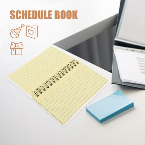 Operitacx 3 Pack Small Spiral Notebooks 4.92X2.95 Inch Portable Index Cards Notepads for Study Office Note Taking with Smooth Writing Paper
