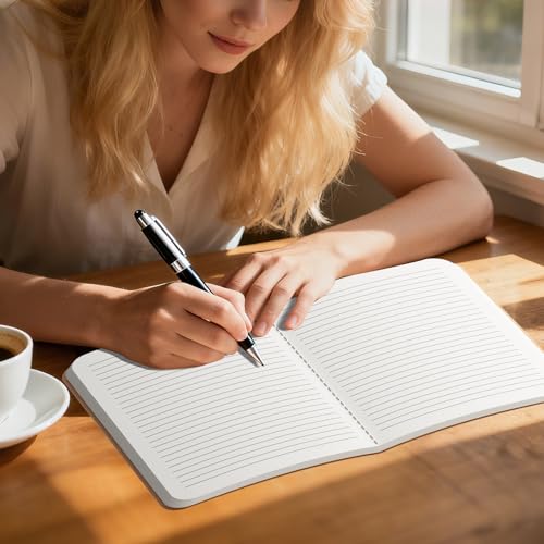 Large College Ruled Notebook Journals Bulk with Thick Lined Paper, 60 Pages, 8.5x11 inch, Composition Diary Subject Notebooks Planner for Travelers Students Office, Kraft Journal Set, 12 Pack - style: Lined