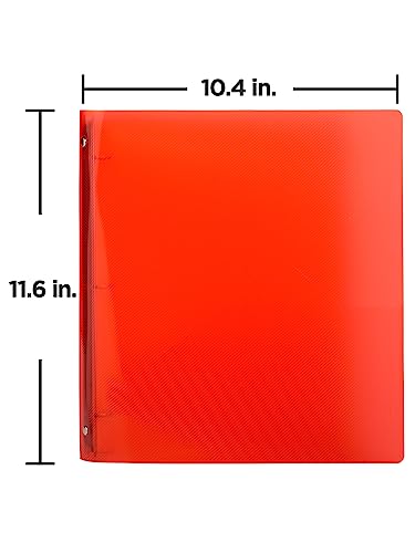 JAM PAPER Plastic 0.75 inch Binder - Red 3 Ring Binder - Sold Individually - color: Red, size: 0.75 inch