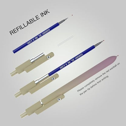 Blue Gel Pens Refills,Retractable Gel Ink Pen Refill Bulk,pen refill for twist pens,Fine Point 0.5mm Blue Ink, Smooth Writing Retractable Click Pen Refills(15 Pcs Pen Refills-Blue Ink-0.5mm) - style: 15 Pcs Blue Ink refills-0.5mm