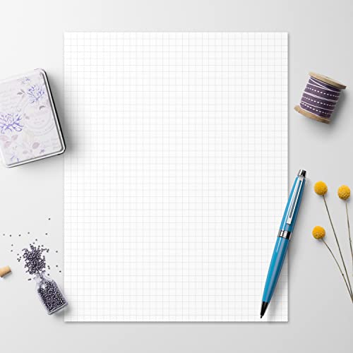 321Done Graph Paper Notepad - Letter Size (8.5x11) 50 Sheets - 0.25 Grid Planning Note Pad - Tear-Off Edge Glued Luxury Smooth Thick Premium Paper - Made in USA - Plain White - color: Graph - 0.25" Large Grids, size: Letter Size (8.5" x 11")