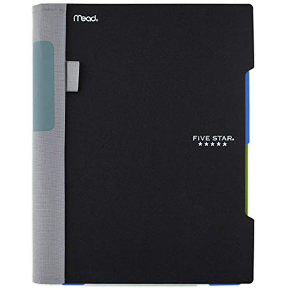 Five Star Advance Spiral Notebook, 2 Subject, College Ruled Paper, 100 Sheets, 9-1/2" x 6", Black (73156) - color: Black