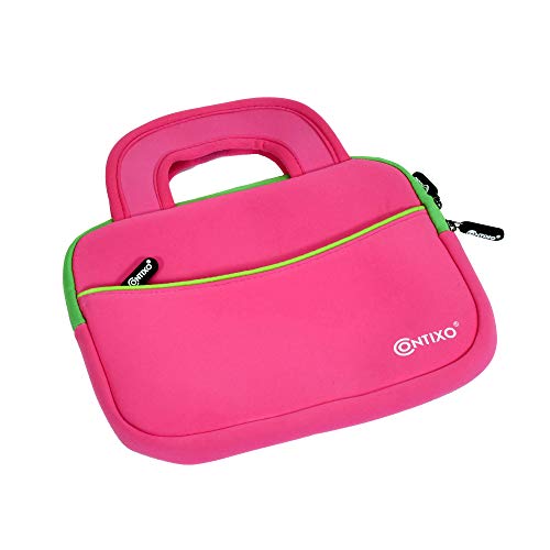 Contixo 10" Tablet Sleeve Bag Compatible for Contixo K101 Kids Tablet, Amazon Fire HD 10 Kids Edition, Kindle Fire HD 10.1 Inch with Accessory Pocket - color: Megenta