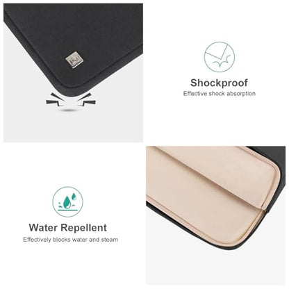 DOMISO Laptop Case Laptop Sleeve Cover Compatible with 14 inch MacBook Pro M4/M3/M2/M1 Pro/Max 2024-2021, Compatible with 13.3 inch HP Dell ASUS Lenovo Notebook, Water-Resistant Bag with Pocket, Black - color: Black, size: 13-13.3 inch
