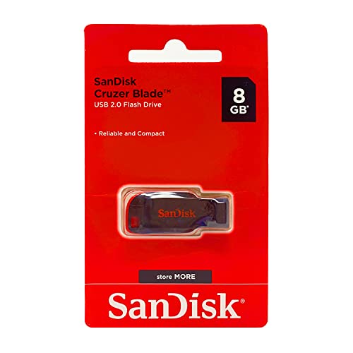 SanDisk Cruzer Blade 8GB USB 2.0 Flash Drive- SDCZ50-008G-B35 - size: 8gb