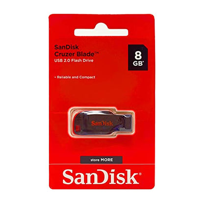 SanDisk Cruzer Blade 8GB USB 2.0 Flash Drive- SDCZ50-008G-B35 - size: 8gb