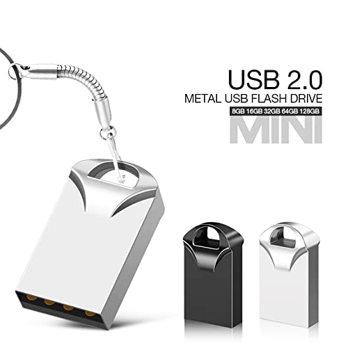 Super Mini USB Flash Drives Memory Sticks Pendrives Jumpdrive Thumb Drive with Waterproof Dustproof Shockproof (Silver 16GB) - color: Silver 16GB