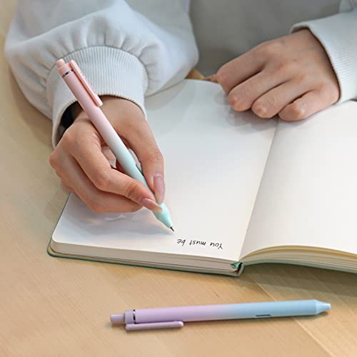 WRITECH Gel Pens Fine Point: 0.5mm Black Ink Retractable 4ct Smooth Writing No Bleed with Aesthetic Gradient Color Pen Barrel for Journaling Note Taking Sketching - color: 4 Pcs Gradient Black Ink