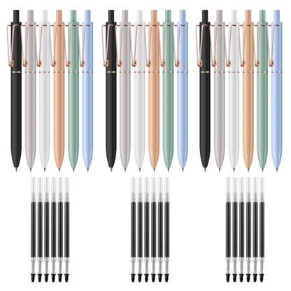 Gel Pens,0.7mm Quick Dry Black Ink Pens, Medium Fine Point Smooth Writing Pens, Cute Office School Supplies Gifts for Women, Pack of 18 (18)
