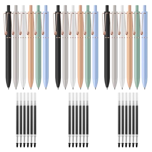 Gel Pens,0.7mm Quick Dry Black Ink Pens, Medium Fine Point Smooth Writing Pens, Cute Office School Supplies Gifts for Women, Pack of 18 (18)