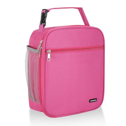 Lovoeo Lunch box Lunch bag for men women Insulated Lunchbox Lunch bags for Work Picnic Travel(Rose red) - color: Rose Red