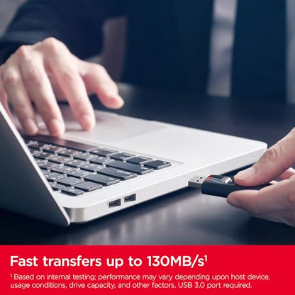 SANDISK 1TB Ultra USB 3.0 Flash Drive - Up to 130MB/s Read speeds - Black - SDCZ48-1T00-G46 - size: 1TB