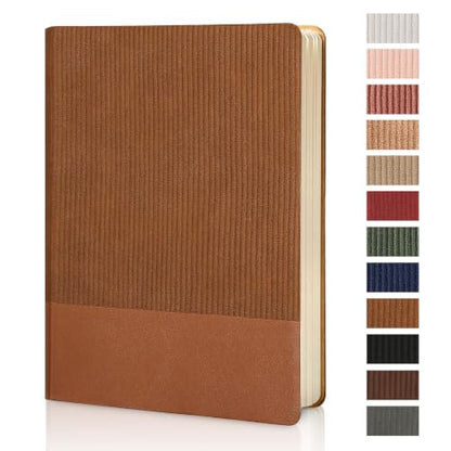 Lined Journal Notebook for Work College Ruled Note Book 5.79"x8.27" A5 PU Leather Daily Journaling 216 Pages for Women Men Writing Home School Supplies Business (Brown) - color: 10-Brown-1pack, style: A5 Lined 216pages