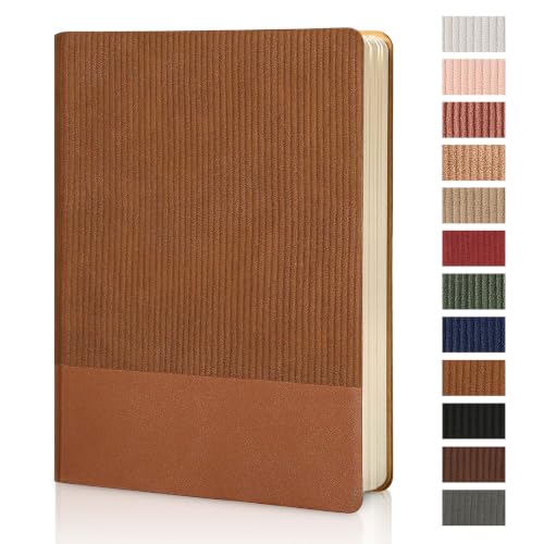 Lined Journal Notebook for Work College Ruled Note Book 5.79"x8.27" A5 PU Leather Daily Journaling 216 Pages for Women Men Writing Home School Supplies Business (Brown) - color: 10-Brown-1pack, style: A5 Lined 216pages
