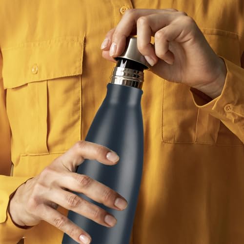 Mont-Clair Stainless Steel Water Bottle, Vacuum insulated - BPA Free, 12h Hot & 24h Cold Drinks, Metal Water Bottle 25 oz Leakproof, Ideal for Adult, Kids, Running - Dark Blue - color: Dark Blue, style: 25 Ounces