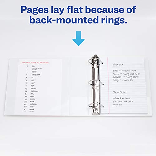 Avery 3 Ring Binder 3 Inch Slant Rings Durable View, White Binder for Home, Office, or School Use, 4 Pack (17030) - size: 3"