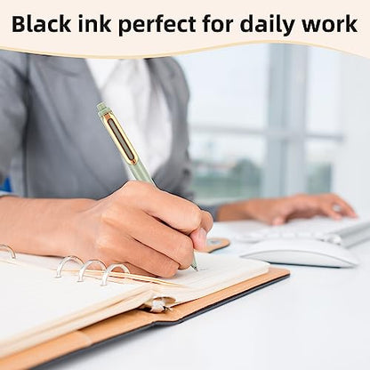 NUSIGN Gel Pens, 10 Pcs 0.5mm Retractable Black Ink Fine Point Rolling Ball Gel Pen, Smooth Writing No Bleed for Journaling Note Taking, Home School Office Supplies - color: Morandi-10pcs
