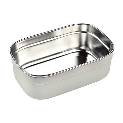 Beaba Stainless Steel Lunch Box, Kids Lunch Box with Silicone Lid, Bento Style Food Containers, Removable Silicone Dividers Make 1-3 Compartments, Rain - color: Rain
