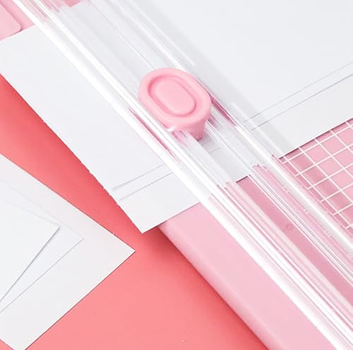 A4 Pink 10.5 Inch x 3.5 Inch Paper Cutter for Cutting Paper, Coupon, Label, Cardstock, and Scrapbooking Craft for Office and Home (Pink) - color: Pink