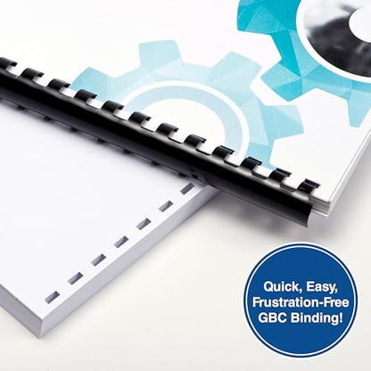 PrintWorks Professional GBC 19 Hole Comb Binding Pre-Punched Paper - Book Binding Printer Paper - Made in the USA - 500 Sheets - 8.5" x 11" - 24 lb - 92 Bright White (04329) - size: 24 lb, style: GBC, 19-Hole
