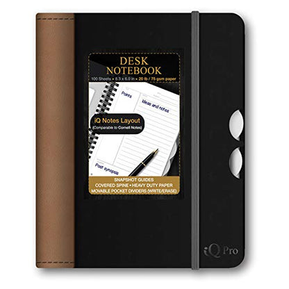 Handy Premium Poly Cover 3 Subject Notebook, 8.3 x 6 Inches, 100 Sheets, Color Will Vary (55860)