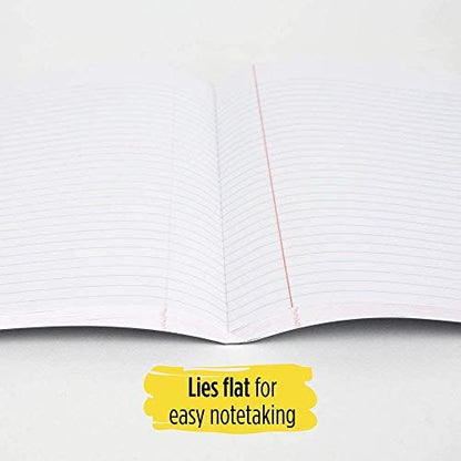Five Star Composition Notebook, College Ruled Comp Book, Writing Journal, Lined Paper, Home School Supplies for College Students & K-12, 100 Sheets, 9-1/2" x 7-1/2", White (72490) - color: White