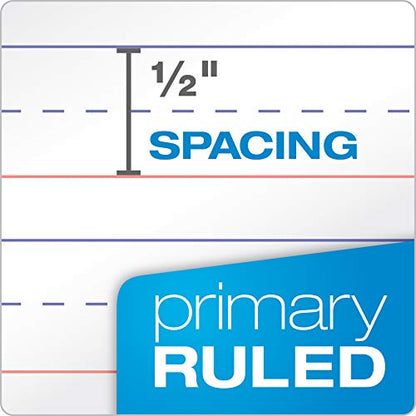 Oxford Primary Spiral Notebooks, Writing/Drawing Practice, Pre-K, K-2, Durable Plastic Covers, Writing Journals for Kids, 80 Sheets, 9-3/4 x 7-1/2 Inch, Blue, Green, Red, 3 Pack (89001) - size: 3 Count (Pack of 1)
