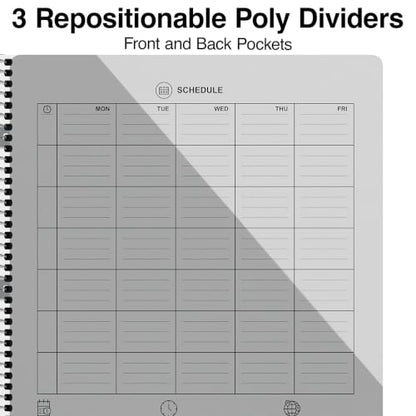 Staples Premium 3-Subject Notebook, 8.5" x 11", College Ruled, 150 Sheets, Blue - size: 1 Pack