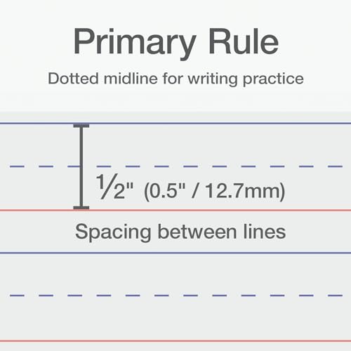 Oxford Primary Ruled Composition Notebooks, 9-3/4 x 7-1/2 Inches, Writing Practice for Kids, Grades K-2, Black Covers, 100 Sheets, 2 Pack (1002521)