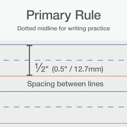 Oxford Primary Ruled Composition Notebooks, 9-3/4 x 7-1/2 Inches, Writing Practice for Kids, Grades K-2, Black Covers, 100 Sheets, 2 Pack (1002521)