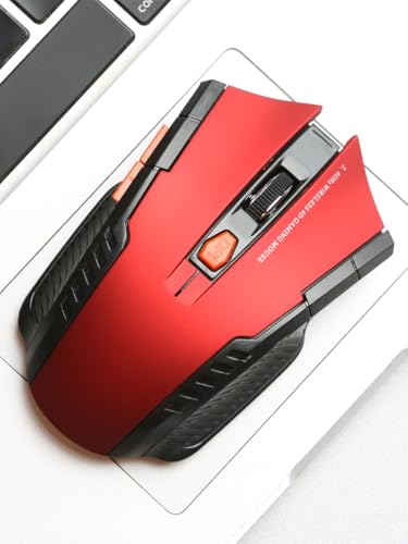 Wireless Mouse for Laptop, 2.4GHz Computer Mouse 3 Adjustable DPI Office Cordless USB Mice with USBA Receiver, for Laptop, PC, Computer, Chromebook, Notebook - color: Red