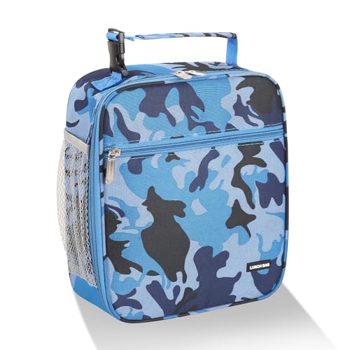 Lovoeo Lunch box Lunch bag for men women Insulated Lunchbox Lunch bags for Work Picnic Travel (Blue camo) - color: Blue camo