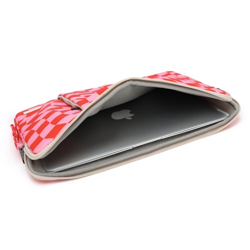 Laptop Sleeve 13.3 inch14 Inch, 15.6inchWater Resistant Traveling Computer Cover with Handle, Shockproof Protective Carrying Laptop Case (Y8-Pink Checker, 16 inch) - color: Y8-Pink Checker, size: 16 inch
