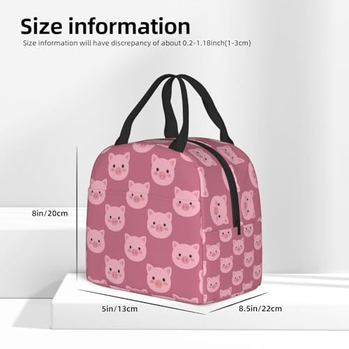 Cute Cartoon Pig Lunch Box - Insulated Lunch Bags for Kids Boys Girls Reusable Lunch Tote Bags, Perfect for School/Camping/Hiking/Picnic/Beach/Travel - color: Cute Cartoon Pig