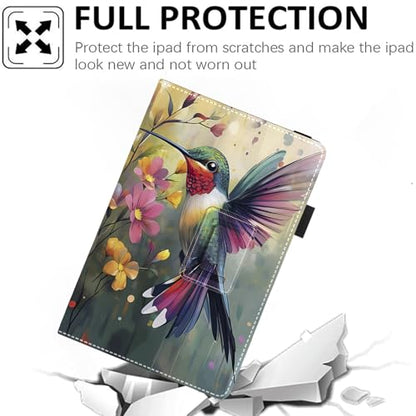 Universal 10 10.1 Inch Android Tablet Case,Slim Folding Stand Cover for All 9"-10.5" Touchscreen Tablet Case with Stylus Pen Holder,Flower Birds - color: Flower Birds